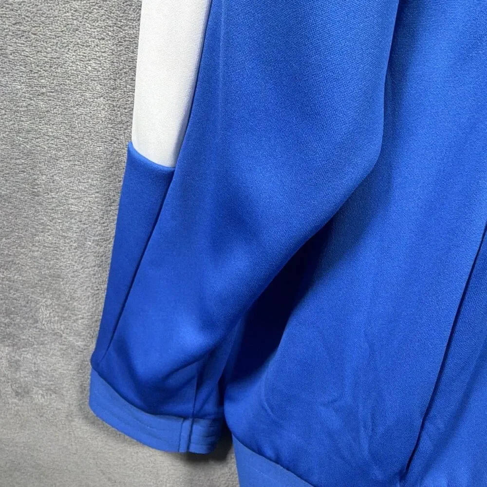 Jordan Men’s Blue/White Colorblock Track Jacket 2XL Regular Full Zip Mock Neck
